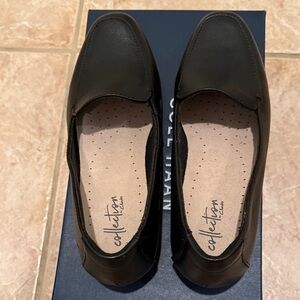 Cole Haan Collection B Black Leather Casual Slip-On Loafers